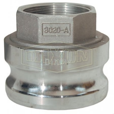 Dixon Global Type A Jump Size Cam & Groove Adapter, 4 x 3 in Nominal, Male Adapter x FNPT End Style, Alumi G4030-A-AL